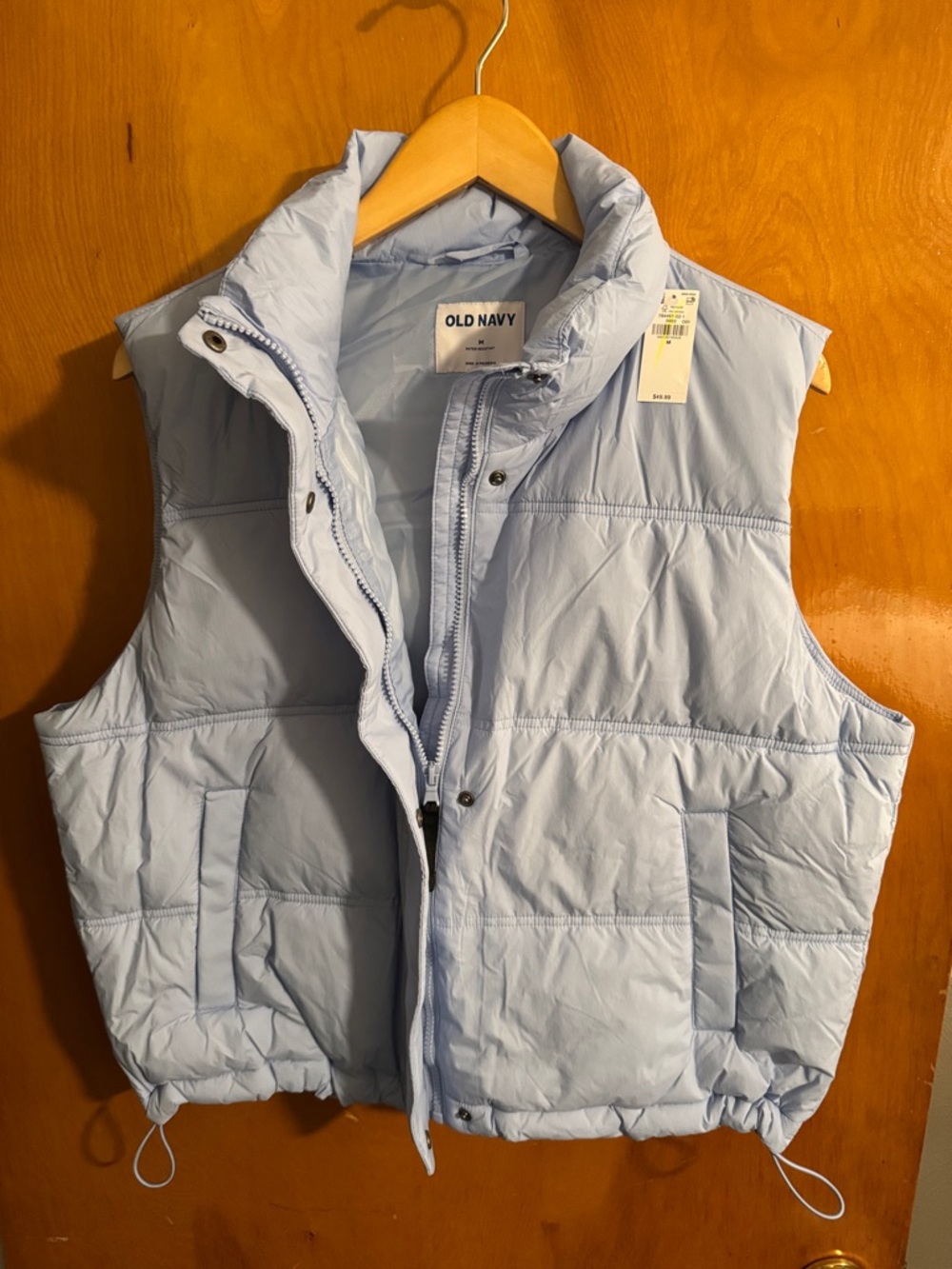 Puffer Puffer Vest Womens Medium Light Blue Old Navy